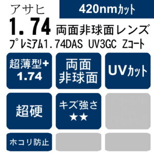 ASAHI-LITE premium174DAS　Zｺｰﾄ UV3GC